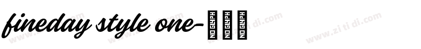 fineday style one字体转换